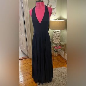 Navy blue long gown